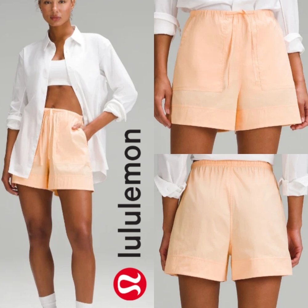 🆕️ Lululemon Cotton-Blend Poplin High-Rise Short 4"
